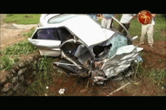 Así quedó el vehículo en un accidente.