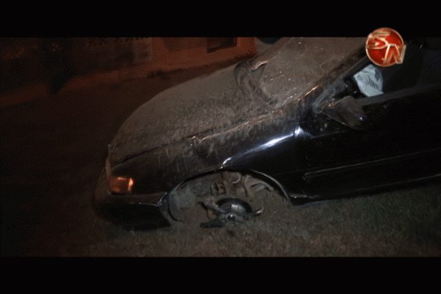 Uno de los vehículos. Uno de los vehículos.