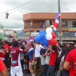 Aficionados celebran gane de la Selección de Costa Rica