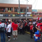 Aficionados celebran gane de la Selección de Costa Rica