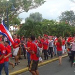 Aficionados celebran gane de la Selección de Costa Rica