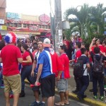 Aficionados celebran gane de la Selección de Costa Rica