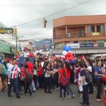 Aficionados celebran gane de la Selección de Costa Rica