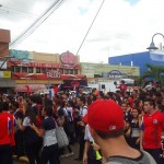 Aficionados celebran gane de la Selección de Costa Rica