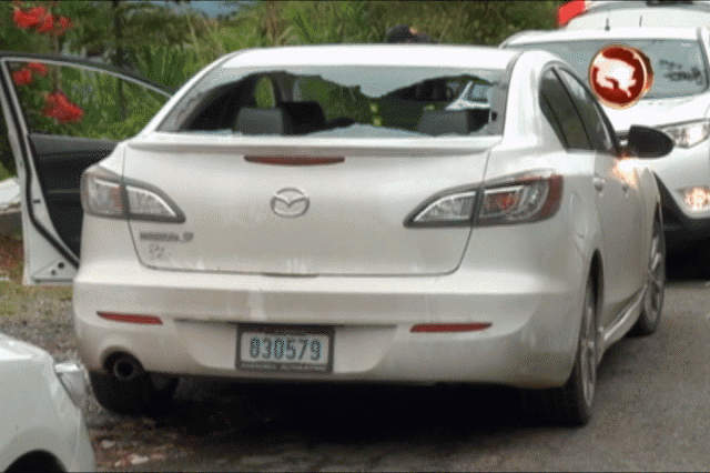 Así quedó el vehículo. Así quedó el vehículo.