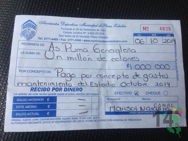 Recibo adjuntado. Recibo adjuntado.