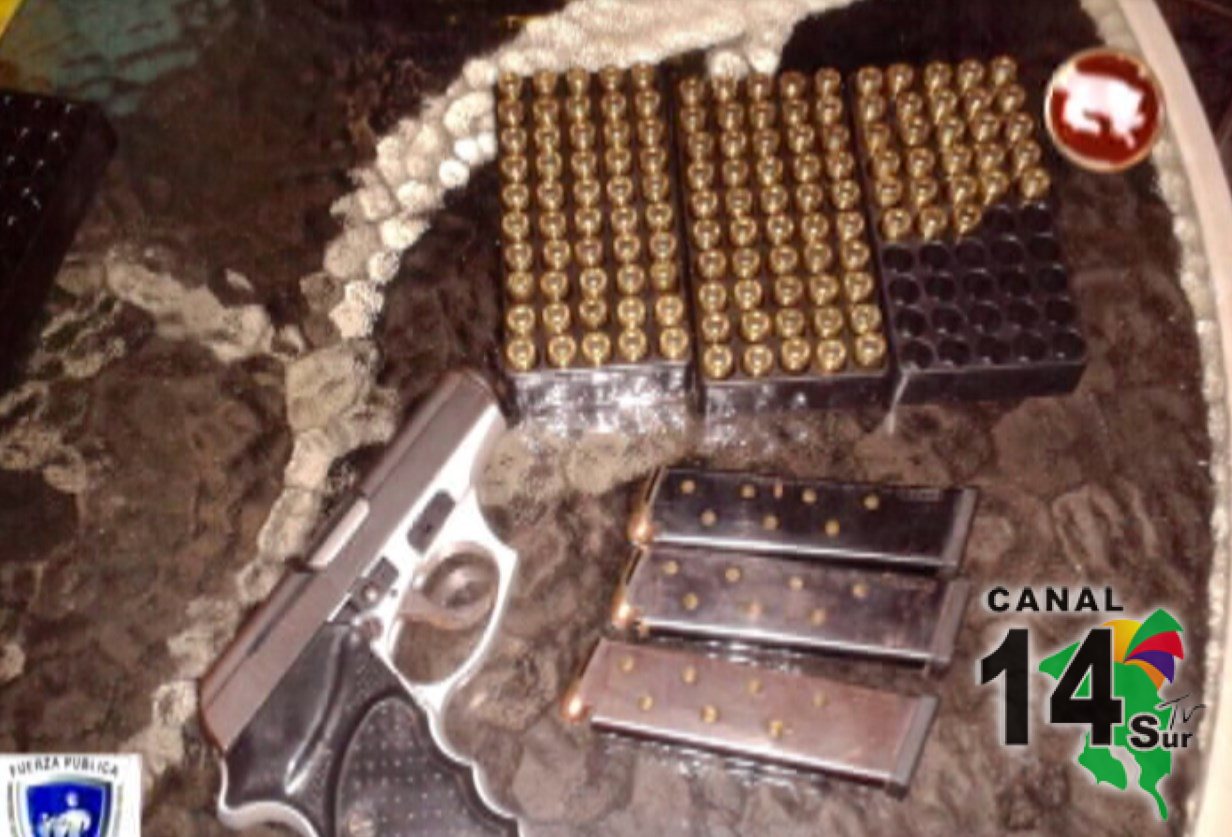 Extranjero portaba 150 municiones y un arma de fuego ilegal en Osa