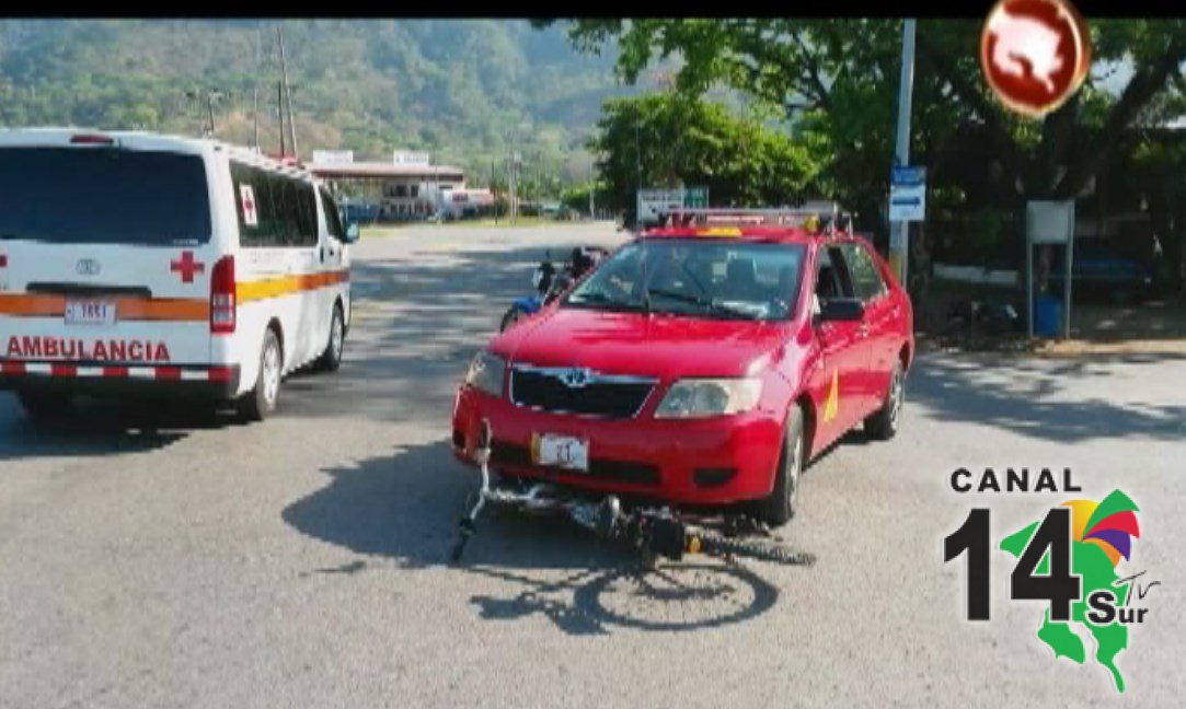 Taxista atropella a un adulto mayor en la intercepción de Palmar Norte
