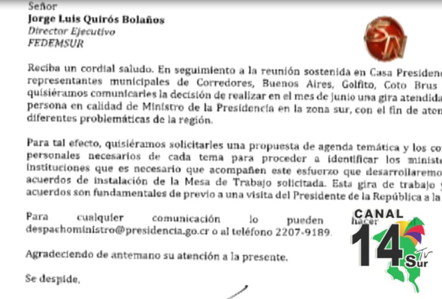 Foro del Sur desiste de manifestación tras visita de Ministro de Presidencia en junio