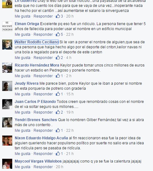 Lo que piensan los generaleños sobre la  negativa de llamar al Estadio Municipal con el nombre del portero Keylor Navas