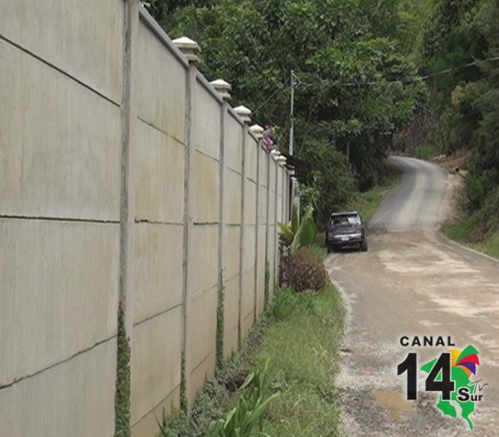 Inspección Vial hará nueva visita en aparente construcción de tapia  que invade el derecho de vía en Pérez Zeledón
