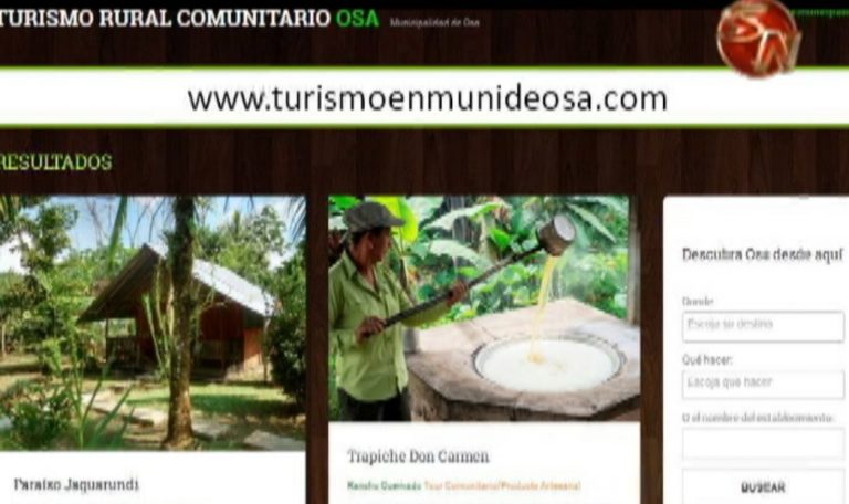 Con página web esperan promover los atractivos turísticos de Osa