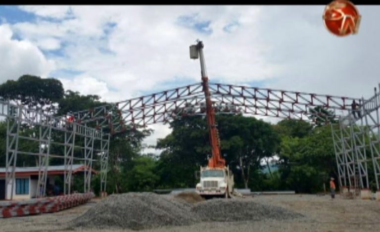 Avanza la construcción del gimnasio en San Rafael de Cabagra