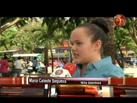 María Celeste tiene un gran talento para cantar