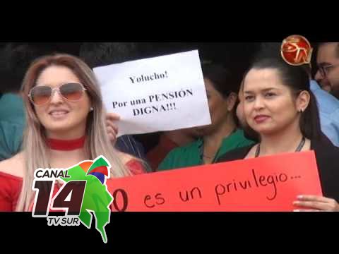 Funcionarios judiciales en Pérez Zeledón en protesta por cambios en proyecto de pensiones