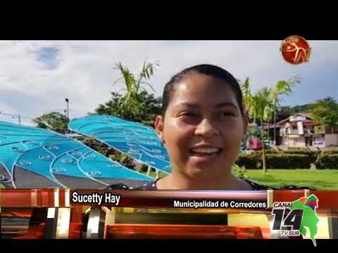 Una mariposa atrae las miradas en el parque de Ciudad Neily