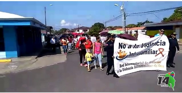Marcha de la No violencia intrafamiliar se realizó en Osa