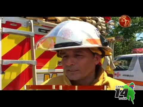 12 personas terminaron en el Hospital tras el vuelco de un autobús en Piedras Blancas de Osa