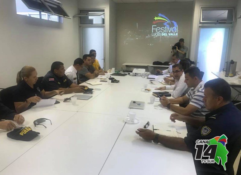 Autoridades de Pérez Zeledón se reunieron de cara al Festival Luces del Valle 2018