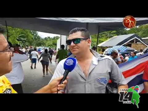 Pescadores de Golfito se unieron a movimiento nacional y cerraron la Carretera Interamericana Sur