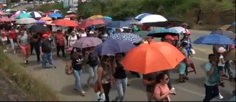 Con marchas desde tres puntos distintos manifestantes protestaron en Pérez Zeledón