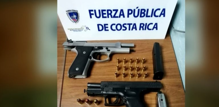 Sospechoso de portación ilegal de dos pistolas provistas de 26 proyectiles fue detenido