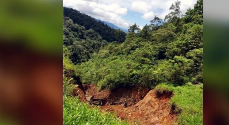 Piden monitoreo del deslizamiento de la parte alta de Quebrada La Pizota