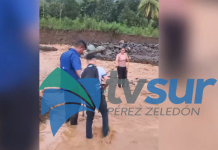 Siguen con riesgo, estudiantes del Liceo Rural de Río Nuevo en Pérez Zeledón deben cruzar quebrada crecida para llegar a sus casas