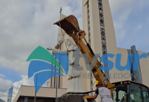 Imagen del Cristo a un costado de la Catedral de San Isidro de El General tendrá que ser reubicado por asfalto