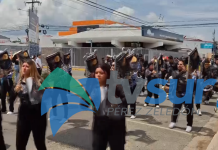 Por primera vez hubo un desfile de bandas en los festejos patronales en honor a San Isidro Labrador
