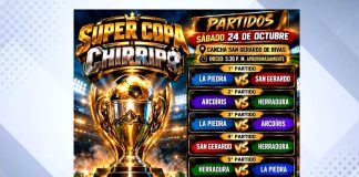 La primera edición de la Super Copa Chirripó se jugará el sábado 24 de octubre en San Gerardo de Rivas
