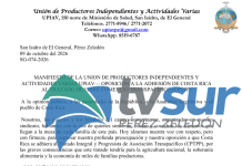 UPIAV se opone a la adhesión de Costa Rica al tratado comercial transpacífico por posibles afectaciones al agro